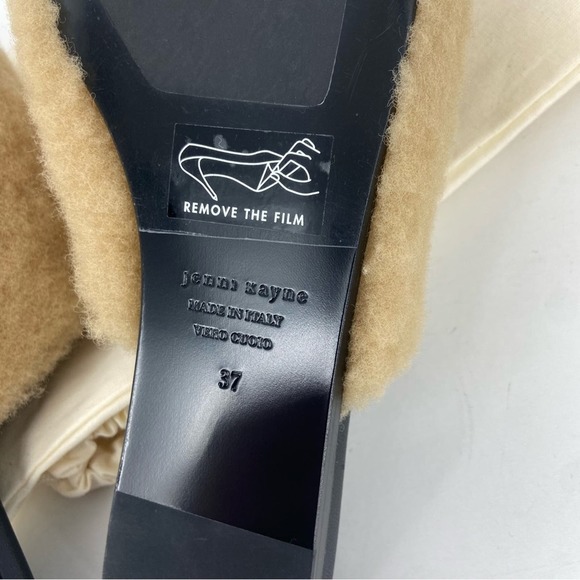 New Jenni Kayne Shearling Mule Slides in Natural Size 37 - Picture 11 of 12